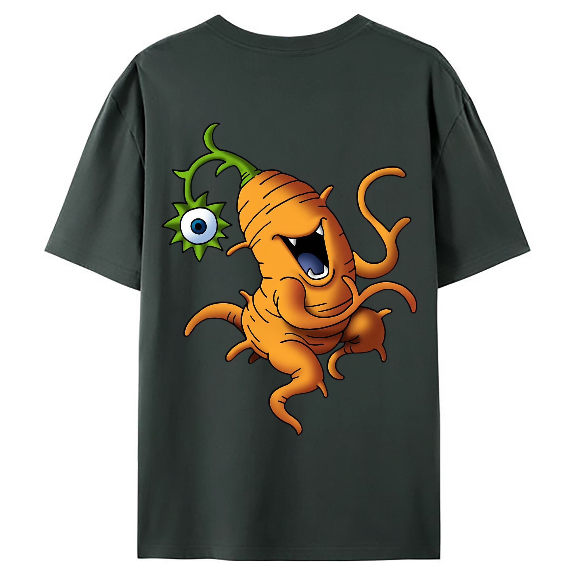 （画像用） ドラゴンクエスト Doragon Kuesuto Dragon Quest 綿100％ メンズ半袖Tシャツ（バックプリント） 通気性